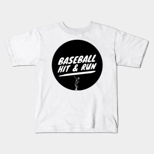 Baseball Hit & Run Kids T-Shirt